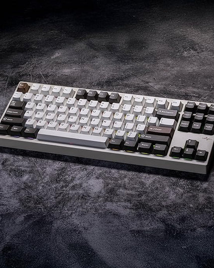 KEEBMONKEY WOBKEY Crush 80 Reboot CNC Aluminum 5-Second Quick-Release Triple-Mode Connectivity Mechanical Keyboard with Superior Acoustics (Pro White)