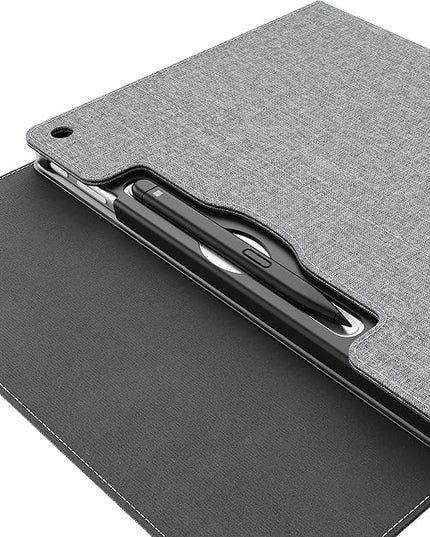 Tablet Case for 2025 New Microsoft Surface Pro 1st Edition 12-inch, PU Leather & Hard Shell Laptop Protective Cover with Multi-Angle Built-in Kickstand & Pen Holder (Grey)