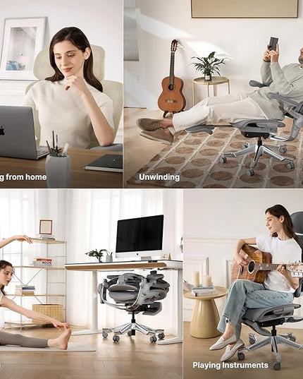 HINOMI H2 Pro Premium Ergonomic Office Chair - Comfy Home Office Desk Computer Chair with Adjustable Back Support, Swivel Wheels, Flip-up Arms, Comfortable Mesh Seat for Desk Work (Black)