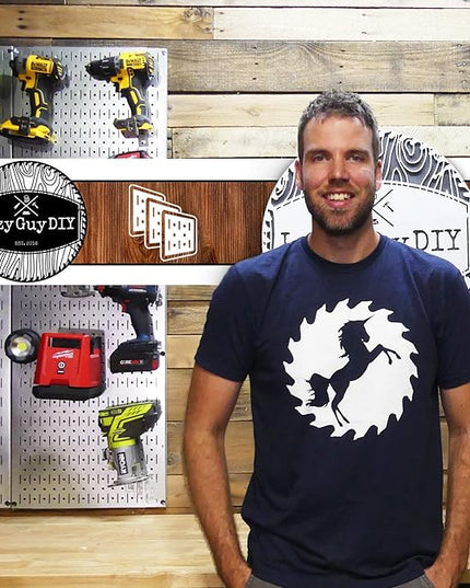 Wall Control Woodworking Tool Storage Organization Kit - Lazy Guy DIY Edition Wood Working Tool Supply Organizer for Do-It-Yourself Woodworkers and Makers (Metallic Pegboard)