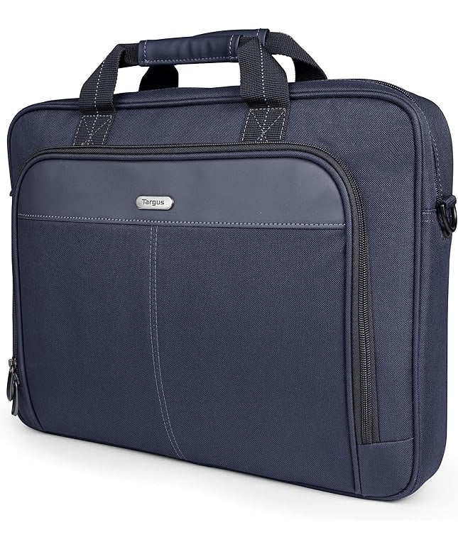 Targus Classic Slim Laptop Bag - Ergonomic Briefcase and Messenger Bag - Spacious Foam Padded for Laptops and Under