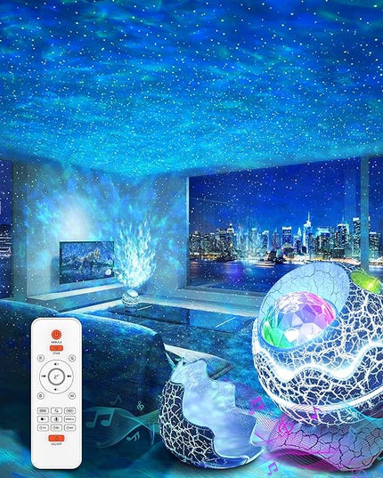 Rossetta Star Projector, Galaxy Projector for Bedroom, LED Night Light Aurora Projector with Bluetooth Speaker, White Noise, Timer and Remote, Room Decor, Gifts for Kids, Adults, Christmas, Birthday