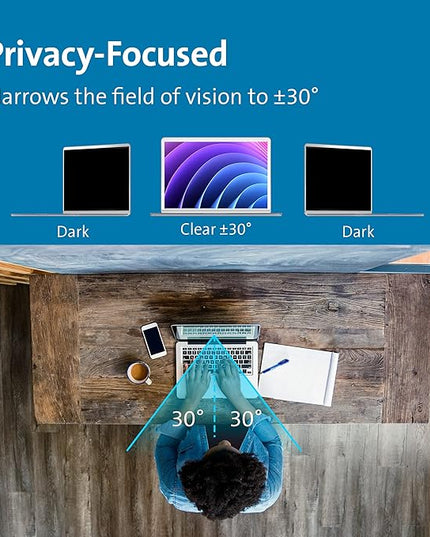 Kensington MagPro™ Magnetic Laptop Privacy Screen 14 inch, Removable 16:9 Laptop Privacy Filter, Anti-Glare, Blue Ray Reduction, Compatible with HP/Dell/Acer/Asus/Samsung/Lenovo (K58352WW)