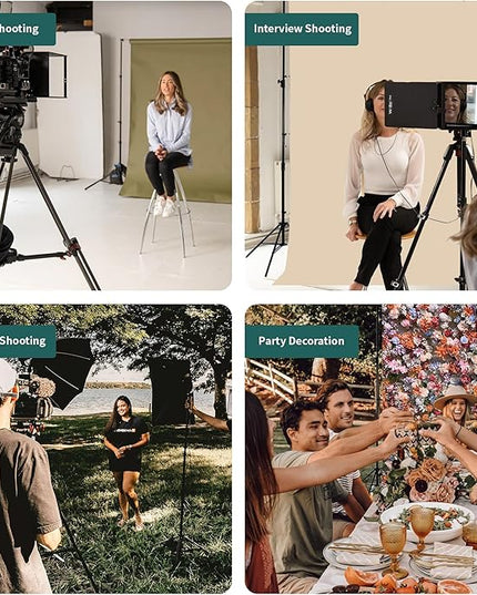 Kate Photo Backdrop Stand 10x8.5ft Adjustable Background Stand Kit for Photography (Indoor/Outdoor) and Party Decorations, Maximum Load 5kg/11lb