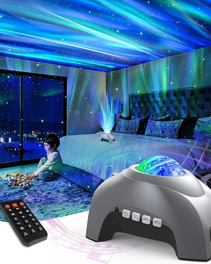 Aurora Projector - AIRIVO Star Projector for Kids Adults, Night Light Projector Bluetooth Speaker White Noise, Galaxy Projector Northern Lights for Bedroom Decor, Party, Ceiling