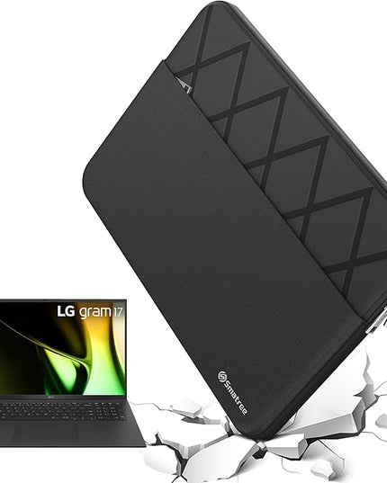 Smatree 17 inch Laptop Sleeve for LG gram 17, LG Protective Laptop Case with Accessory Pocket, YKK Zipper, Patented Shockproof Design (E612)