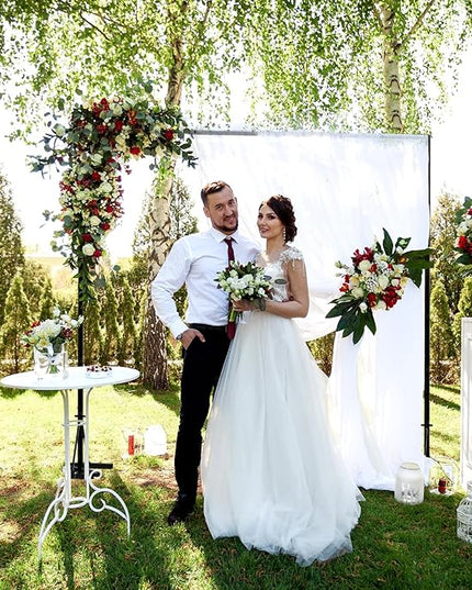 Backdrop Stand,10x7Ft Photo Backdrop Stand Photo Video Studio,Heavy Duty Square Backdrop Stand for Parties Wedding Photography Baby Shower Festival Decoration,Black