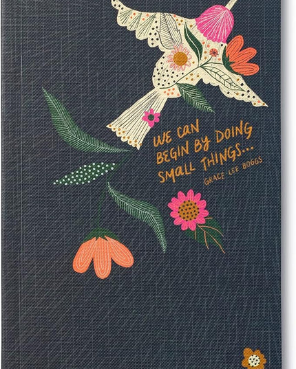 Compendium Softcover Journal - We can begin by doing small things. – A Write Now Journal with 128 Lined Pages, 5”W x 8”H