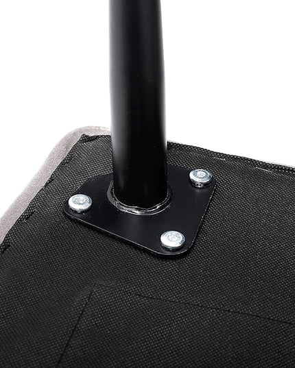 BIRDROCK HOME Tufted Rectangle Grey Ottoman – Velvet Foot Stool – Mid Century Modern Steel Legs - Soft Compact Padded Stool - Living Room or Bedroom – Vanity Chair - Decorative Furniture