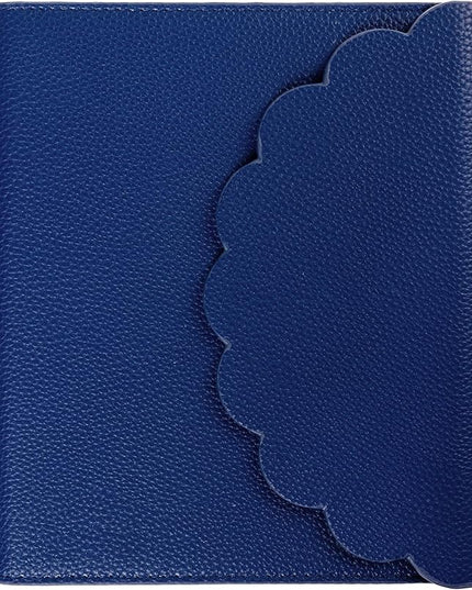 Vegan Leather Wrap Journal by Graphique Luxe Collection, Hardcover Diary Notebook for Writing, 160 Lined Pages, 7” x 8.75”, Colbalt Blue