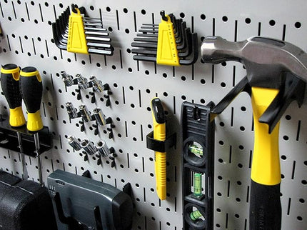 Wall Control Pegboard Value Pack - (3) Pack of Wall Control 16-Inch Tall x 32-Inch Wide Horizontal Metal Wallboards for Easy to Install Home & Garage Tool Storage Organization (Grey Pegboard)