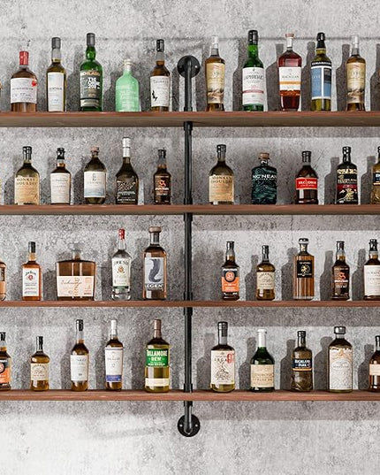 Floating Shelves for Wall Bookshelf Industrial Pipe Shelving Shelves 60 Inch Natural Wood Planks Rustic Wall Shelves Hanging Bookshelves Farmhouse Kitchen Shelving