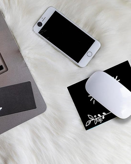 Mouse Pad Adhesive Bottom - Sticks to Any Surface - Portable - Webcam Covers and Screen Cleaner Included (You GOT This)