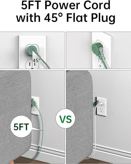 Power Strip with USB Ports 35W, 4 AC Outlets Surge Protector 2500J, 6 Ports PD USB Charger Station, 4.9ft Extension Cord for Home/Office/Travelling Essentials