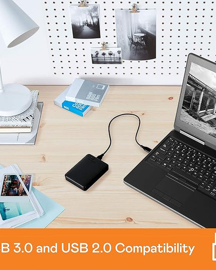 WD 4TB Elements Portable External Hard Drive for Windows, USB 3.2 Gen 1/USB 3.0 for PC & Mac, Plug and Play Ready - ‎WDBU6Y0040BBK-WESN