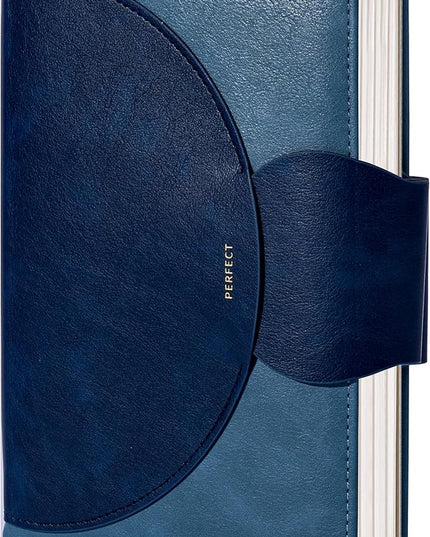 CAGIE Lined Journal for Women, 100GSM Leather Journals for Writing with Buckle Closure,A5 Hardcover Diary Journaling Notebooks for Business Work School Note Taking 5.9" x8.59 (Blue)