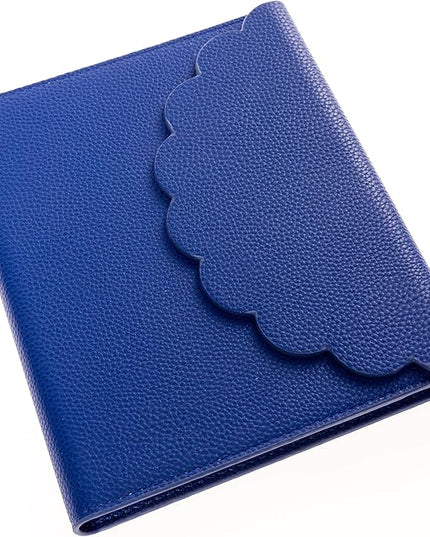 Vegan Leather Wrap Journal by Graphique Luxe Collection, Hardcover Diary Notebook for Writing, 160 Lined Pages, 7” x 8.75”, Colbalt Blue