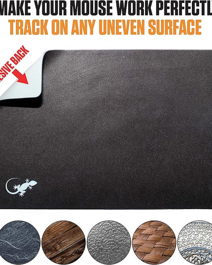 Mouse Pad Adhesive Bottom - Sticks to Any Surface - Portable - Webcam Covers and Screen Cleaner Included (10 Pack - Event Pack)