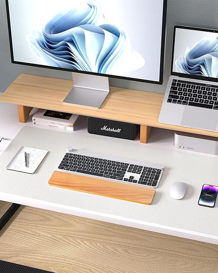 Aothia Leather Desk Pad Protector, Mouse Pad, Office Desk Mat, Non-Slip PU Leather Desk Blotter, Laptop Desk Pad, Waterproof Desk Writing Pad for Office and Home (23.6" x 13.7", Off-White)