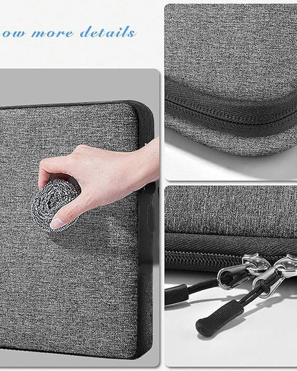 Hseok Laptop Case 15.6 Inch Sleeve, Shockproof Protective Water Repellent with Accessory Pocket,Compatible with Mac Pro 16 inch 2025-2019, Sleeve Bag for Most 15 15.6 16 Notebooks,Gray&Black