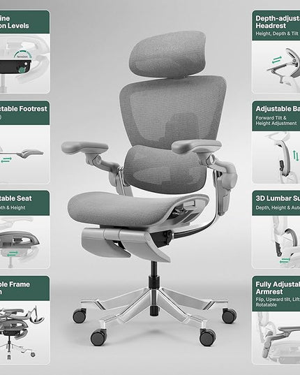 HINOMI H2 Pro Premium Ergonomic Office Chair - Comfy Home Office Desk Computer Chair with Adjustable Back Support, Swivel Wheels, Flip-up Arms, Comfortable Mesh Seat for Desk Work (Pink)