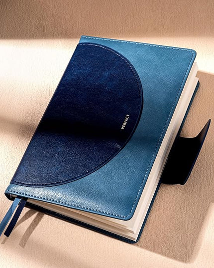 CAGIE Lined Journal for Women, 100GSM Leather Journals for Writing with Buckle Closure,A5 Hardcover Diary Journaling Notebooks for Business Work School Note Taking 5.9" x8.59 (Blue)