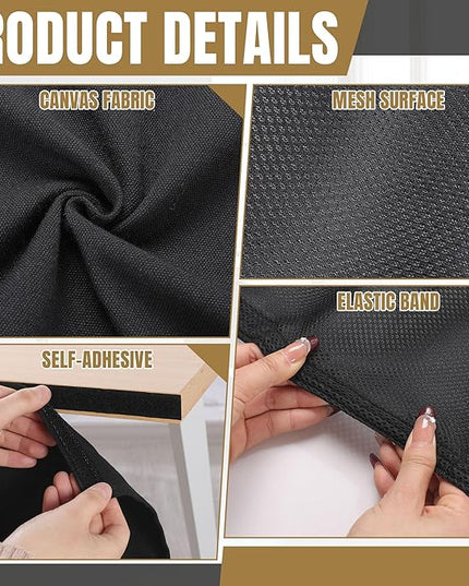 MABOZOO 60" Under Desk Privacy Panel and 28" Cable Management Net - 2pcs, Cord Organizer and Skirt for Home Office or Standing Workstation