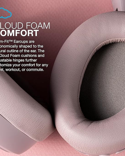 JLab JBuds Lux ANC Wireless Headphones, Mauve, Hybrid Active Noise Cancelling, Customizable Sound, Spatial Audio Compatible, Premium Over-Ear Bluetooth Headset
