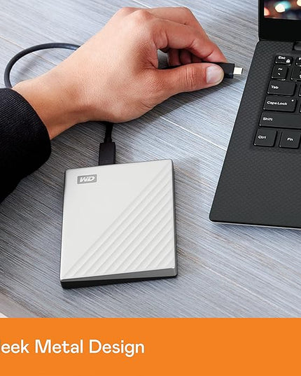 WD 6TB My Passport Ultra for Mac Silver, Portable External Hard Drive, Backup Software with Defense Against ransomware, and Password Protection, USB-C and USB 3.1 - WDBGKC0060BSL-WESN