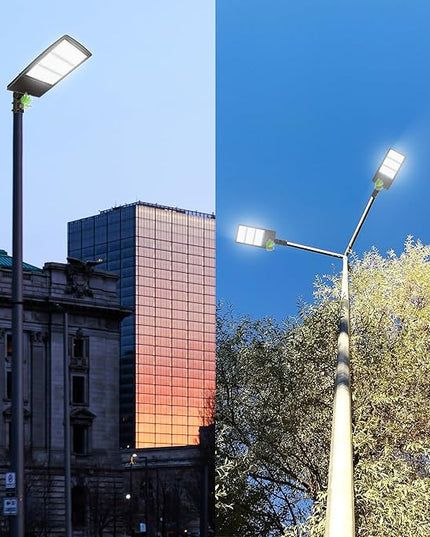 450W LED Parking Lot Lights, LED Street Area Lights, 20KV Surge Protector, 1-10V Dimmable, 1000-1500W MH Equiv LED Shoebox Lights, 63,000LM 5000K 100-277V DLC UL Certified