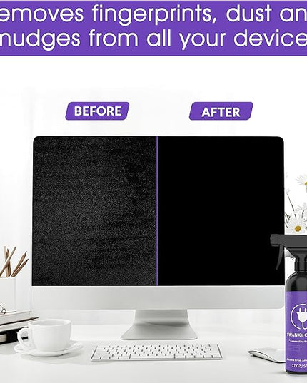 Swanky Screen Cleaner Kit: 6-Pack Microfiber Cloths & Electronic Cleaner Spray for TV, iPad, iPhone, Monitor & Laptop (17 Oz)