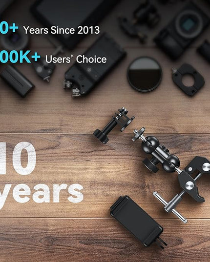 SMALLRIG Camera Mount Kit, Ball Head Magic Arm With Clamp, Super Clamp With Non-Slip Threads for GoPro, Webcam, Camera, Phone, Monitor and Light