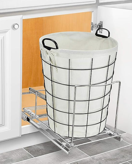 LYNK PROFESSIONAL® Pull-Out Trash Can Drawer – Sliding Organizer for Kitchen Cabinet or Under-Sink Use – Heavy Duty Storage Rack (Bin Not Included)