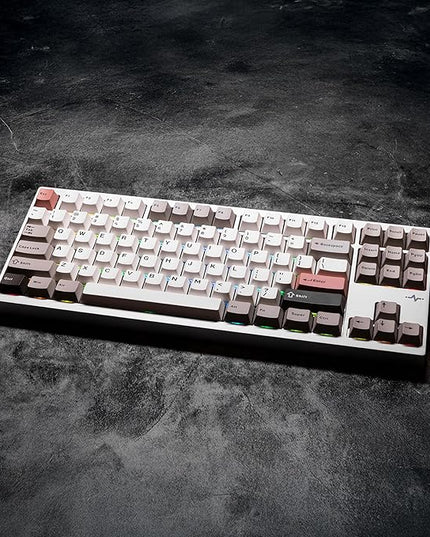 KEEBMONKEY WOBKEY Crush 80 Reboot CNC Aluminum 5-Second Quick-Release Triple-Mode Connectivity Mechanical Keyboard with Superior Acoustics (Pro Champagne Gold)