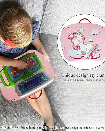 Jasenna Pets Lap Desk - Lapdesk Fits up to 11.6 Inch laptops - Drawing Table and Craft Desk (1-Unicorn)