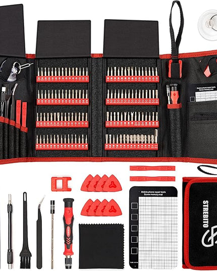 STREBITO Screwdriver Sets 142-Piece Electronics Precision Screwdriver with 120 Bits Magnetic Repair Tool Kit for iPhone, MacBook, Coumputer, Laptop, Tablet, PS4, Xbox, Nintendo, Eyeglasses, Jewelers