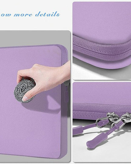 Hseok Laptop Case 15.6 Inch Sleeve, Shockproof Protective Water Repellent with Accessory Pocket,Compatible with Mac Pro 16 inch 2025-2019, Sleeve Bag for Most 15 15.6 16 Notebooks,Purple