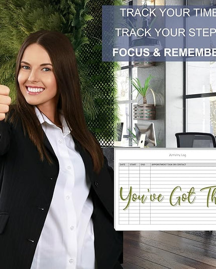 Activity Log Notepads(2 Pack, 50 Pages Each) Pad Planners to List a Task, Action or Contact. A Versatile Work Tool to Track Time & Office Productivity. 8.5 X 5.5, A5 Sheets. Made in the USA.