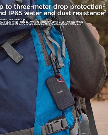 SanDisk 8TB Extreme Portable SSD - Up to 1050MB/s, USB-C, USB 3.2 Gen 2, IP65 Water and Dust Resistance, Updated Firmware - External Solid State Drive - SDSSDE61-8T00-G25