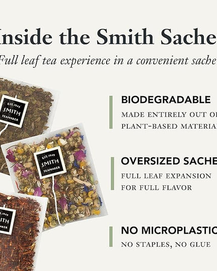 Steven Smith Teamaker Ginger Rising No. 79, Organic Ginger, Lemon, Herbal Tea Blend, Caffeine-Free, Sugar-Free, Sustainably Grown, Tea Bags, 15 Sachets, 1.48oz each