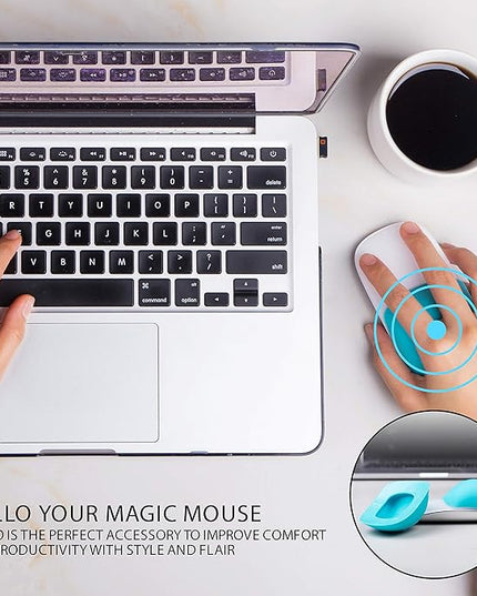 Mello Silicone Cushion Compatible with Apple Magic Mouse 1 & 2 (Marshmello White)