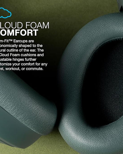JLab JBuds Lux ANC Wireless Headphones, Sage, Hybrid Active Noise Cancelling, Customizable Sound, Spatial Audio Compatible, Premium Over-Ear Bluetooth Headset