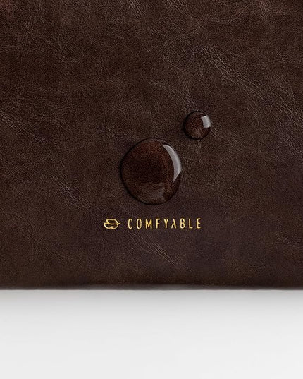 Comfyable Slim Laptop Sleeve Compatible with 13 Inch MacBook Air 13 in M4 M3 M2 M1, 13" MacBook Pro, PU Leather Bag Water-Resistant Cover Case, Briarwood