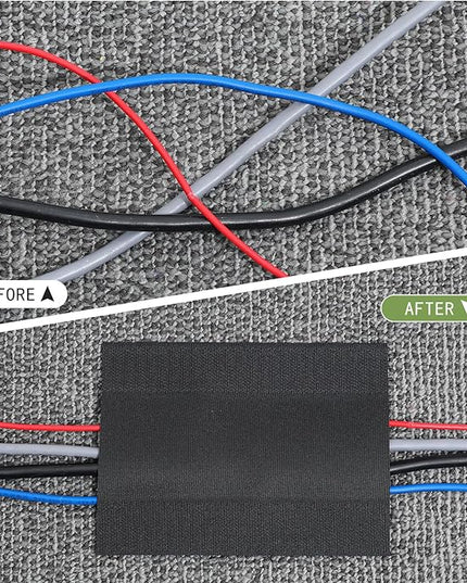 WILLBOND Carpet Cord Cover Cable Protector Floor Cover Cable Protector Management Only for Commercial Office Carpet(196.85 ft,Black)