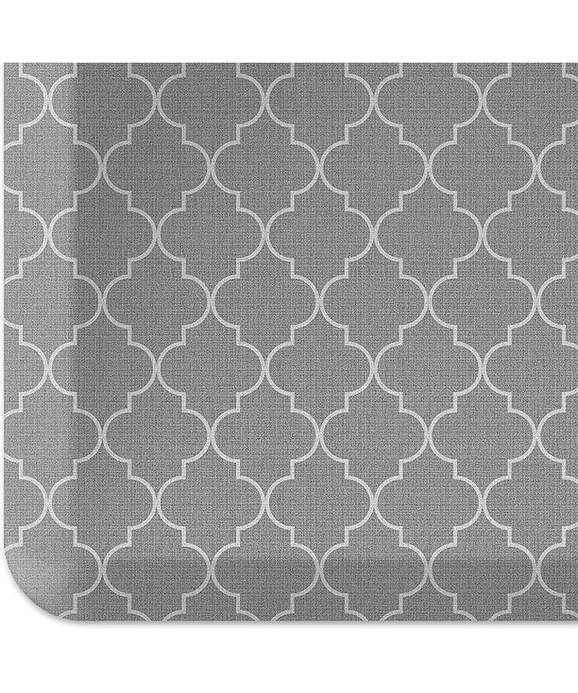 NewLife by GelPro Anti-Fatigue Designer Comfort Kitchen Floor Mat, 20x32”, Trellis Grey Resistant Surface with 3/4” Thick Ergo-Foam Core for Health and Wellness