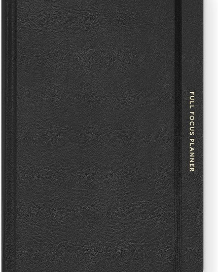 Full Focus Leather Planner by Michael Hyatt - The #1 Daily Planner to Set Annual Goals, Increase Focus, Eliminate Overwhelm, and Achieve Your Biggest Goals - Hardcover (Black)