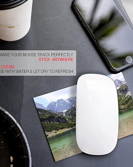 Adhesive Mouse Pad - Peel and Sticks to Any Surface - Travel Mouse Pad, Sticky for Any Surface - Excellent Tracking - Mountain Lake