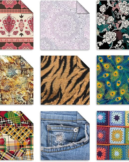 Origami 6x6 Paper Kit 150 Sheets 150 Vivid Colors Double Sided Same Printed Traditional Patterns Square for Arts Crafts Projects Japan Traditional Chiyo.Texture