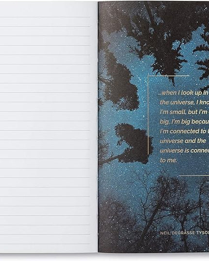 Compendium Softcover Journal - Look to the Stars – A Write Now Journal with 128 Lined Pages, 5”W x 8”H