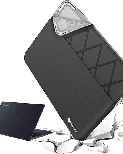 Smatree Laptop Sleeve for 14 inch ASUS Vivobook Go 14 Flip J1400, Case with Accessory Pocket, YKK Zipper, Patented Shockproof Design (E465)
